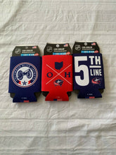 Load image into Gallery viewer, Columbus Blue Jackets NHL Set Of 3 2-Sided Koozies - Casey&#39;s Sports Store

