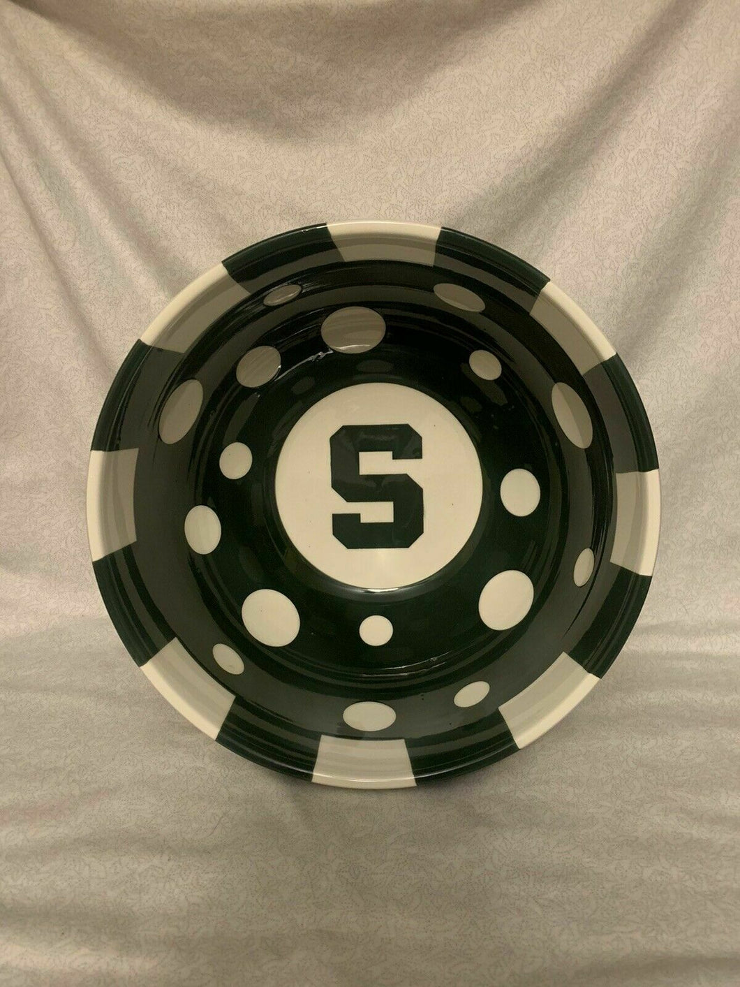 Michigan State Spartans NCAA Ceramic Large Mixing/Salad Bowl Magnolia Lane - Casey's Sports Store