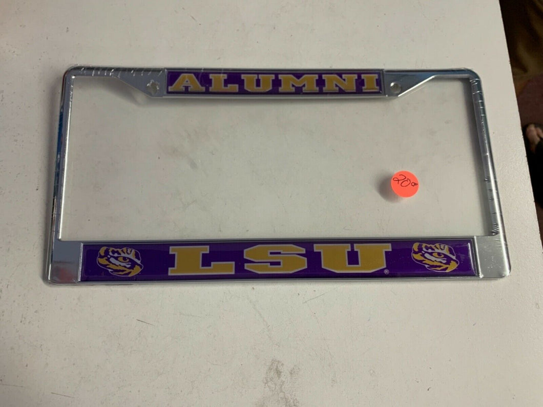 LSU Tigers NCAA Chrome License Plate Frame RICO - Casey's Sports Store