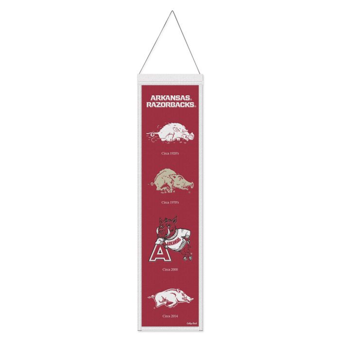 Arkansas Razorbacks Heritage Banner Embroidered Wool 8