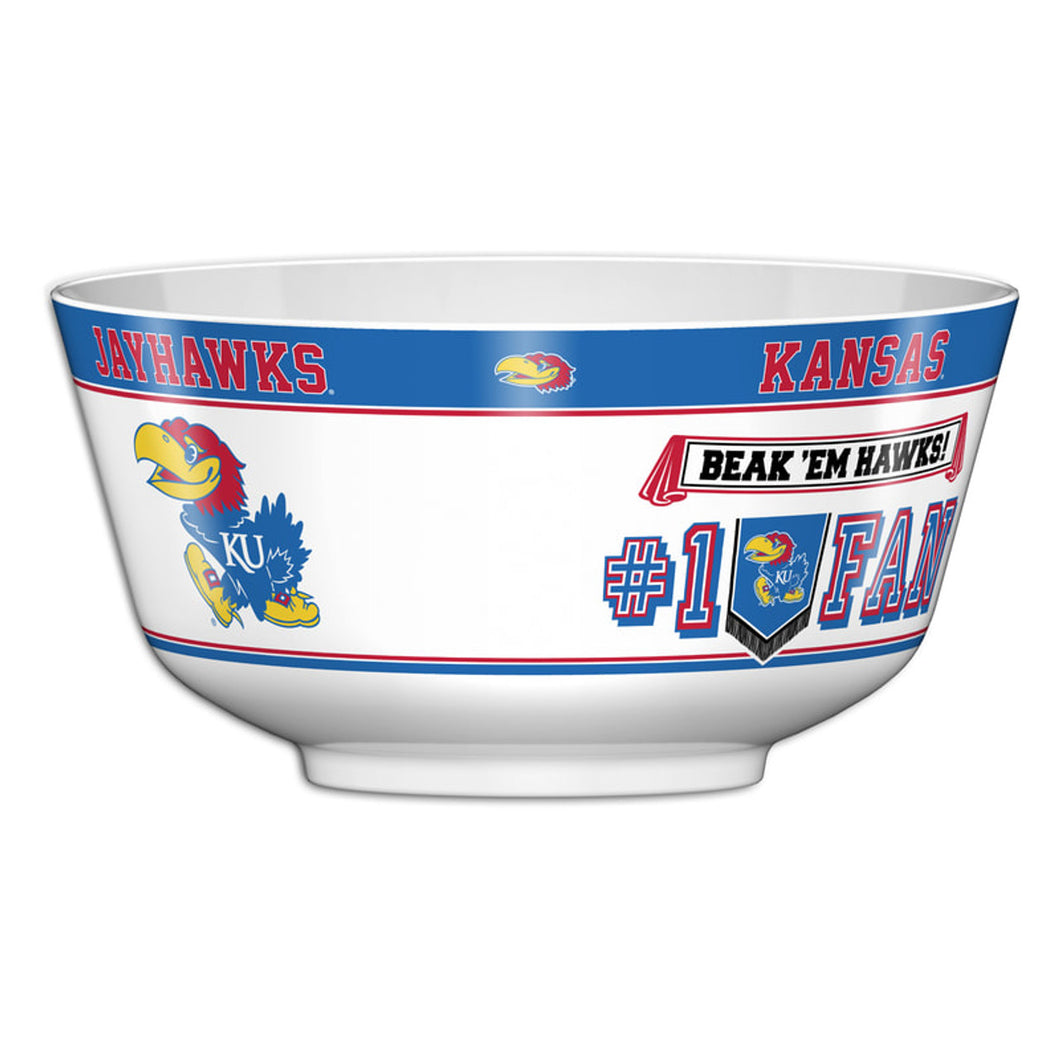 Kansas Jayhawks NCAA 2 Gallon Plastic Party Bowl All JV CO - Casey's Sports Store