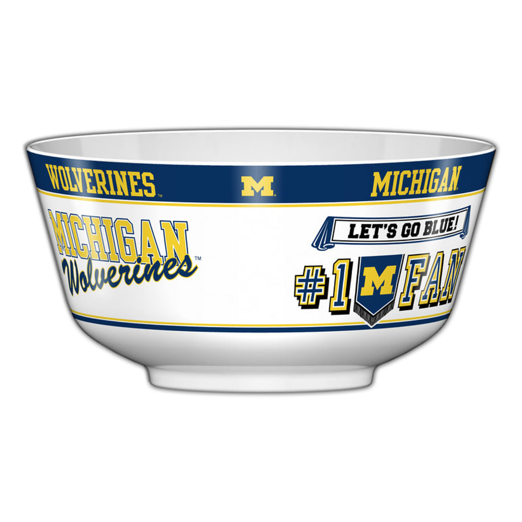 Michigan Wolverines NCAA 2 Gallon Plastic Party Bowl All JV CO - Casey's Sports Store