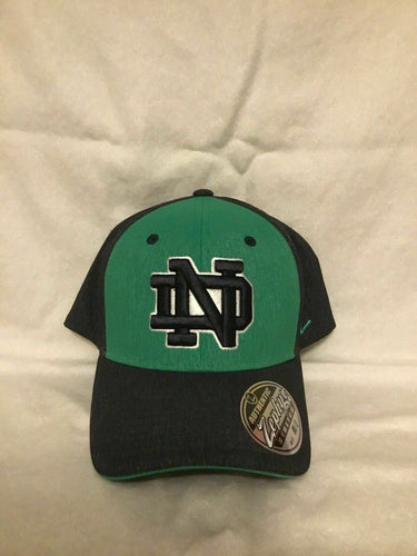 Notre Dame Fighting Irish NCAA Zephyr Stretch Fit Green/Blue Hat Cap - Casey's Sports Store