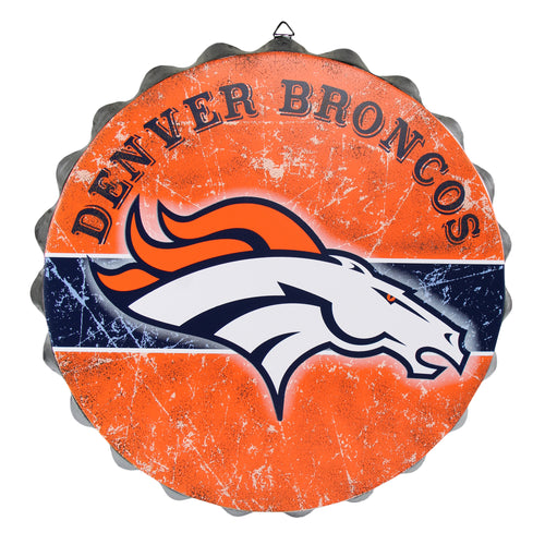 Denver Broncos NFL Wall Bottle Cap Sign 12