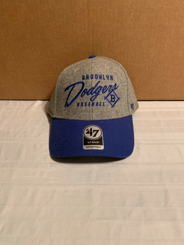 Los Angeles Dodgers MLB '47 Brand Cooperstown Gray Fenmore MVP Adjustable Hat - Casey's Sports Store