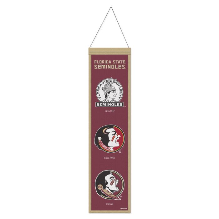 Florida State Seminoles Heritage Banner Embroidered Wool 8