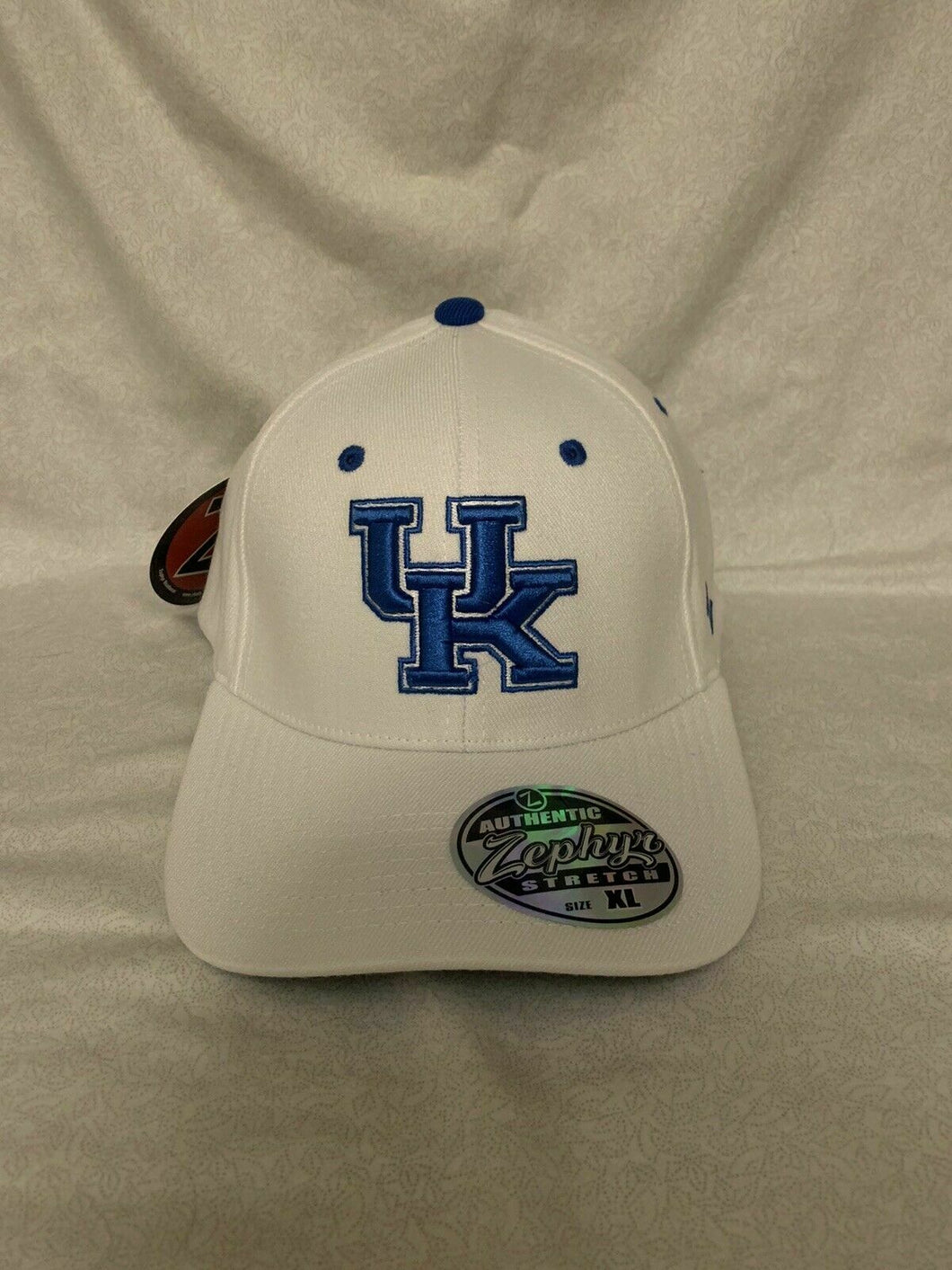 Kentucky Wildcats NCAA Zephyr White Stretch Fit Hat Cap - Casey's Sports Store