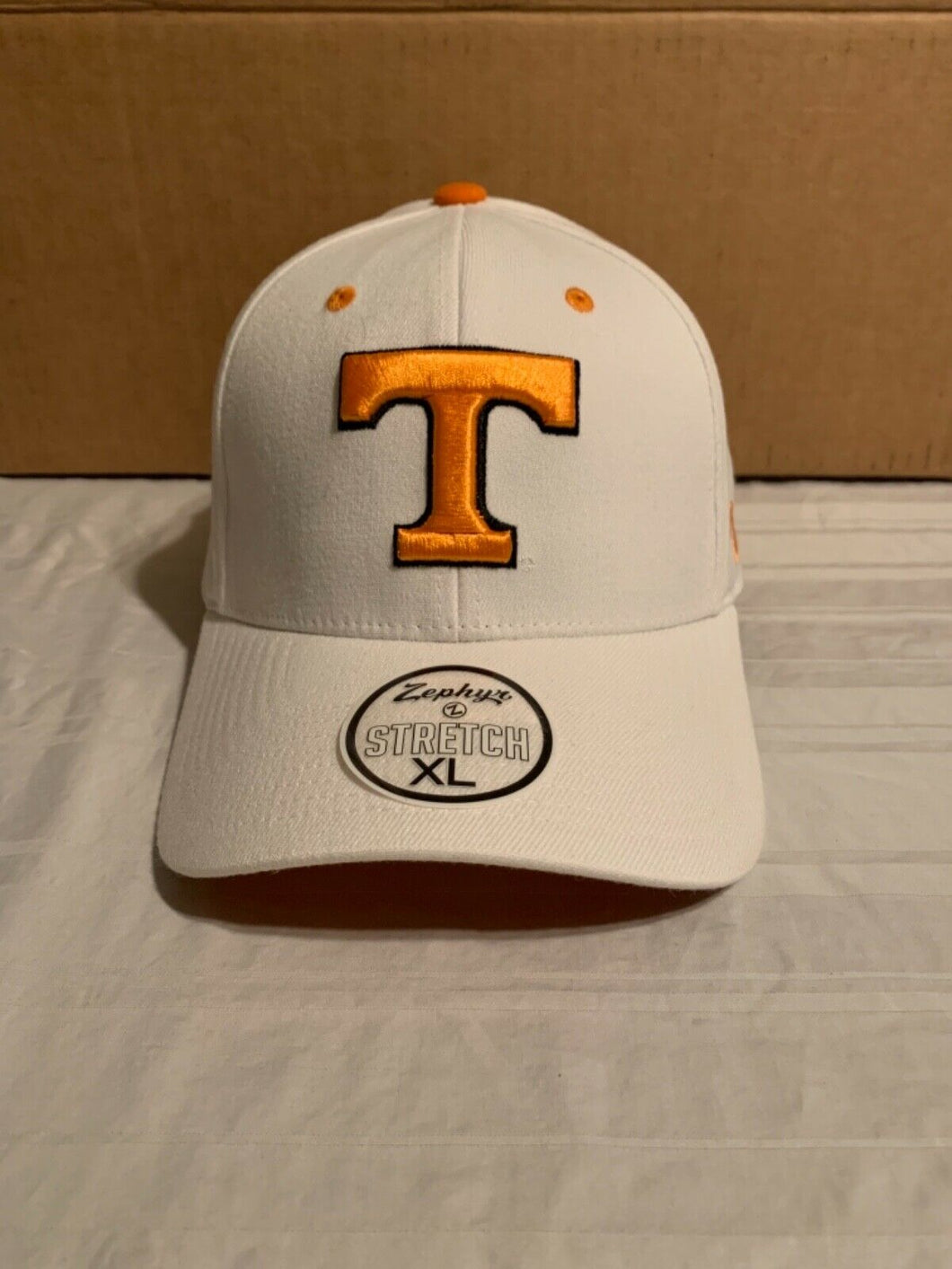 Tennessee Volunteers NCAA Zephyr Stretch Fit White Hat Cap - Casey's Sports Store
