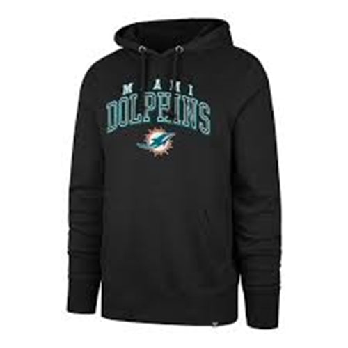 Miami Dolphins NFL '47 Brand Black Double Decker Headline Pullover Men's Hoodie - Casey's Sports Store