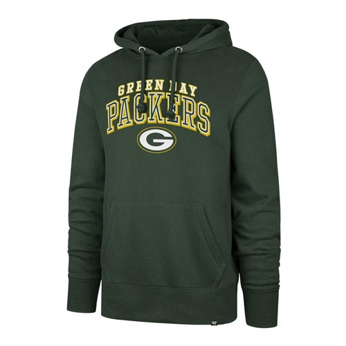 Green Bay Packers NFL '47 Brand Green Headline Pullover Men's Hoodie - Casey's Sports Store