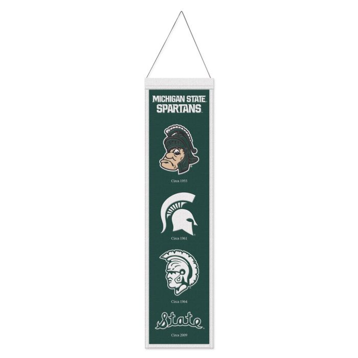 Michigan State Spartans NCAA Heritage Banner Embroidered Wool 8