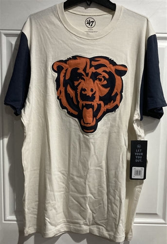 Chicago Bears NFL '47 Brand Sandstone Embroidered Men's Tee Shirt - Casey's Sports Store