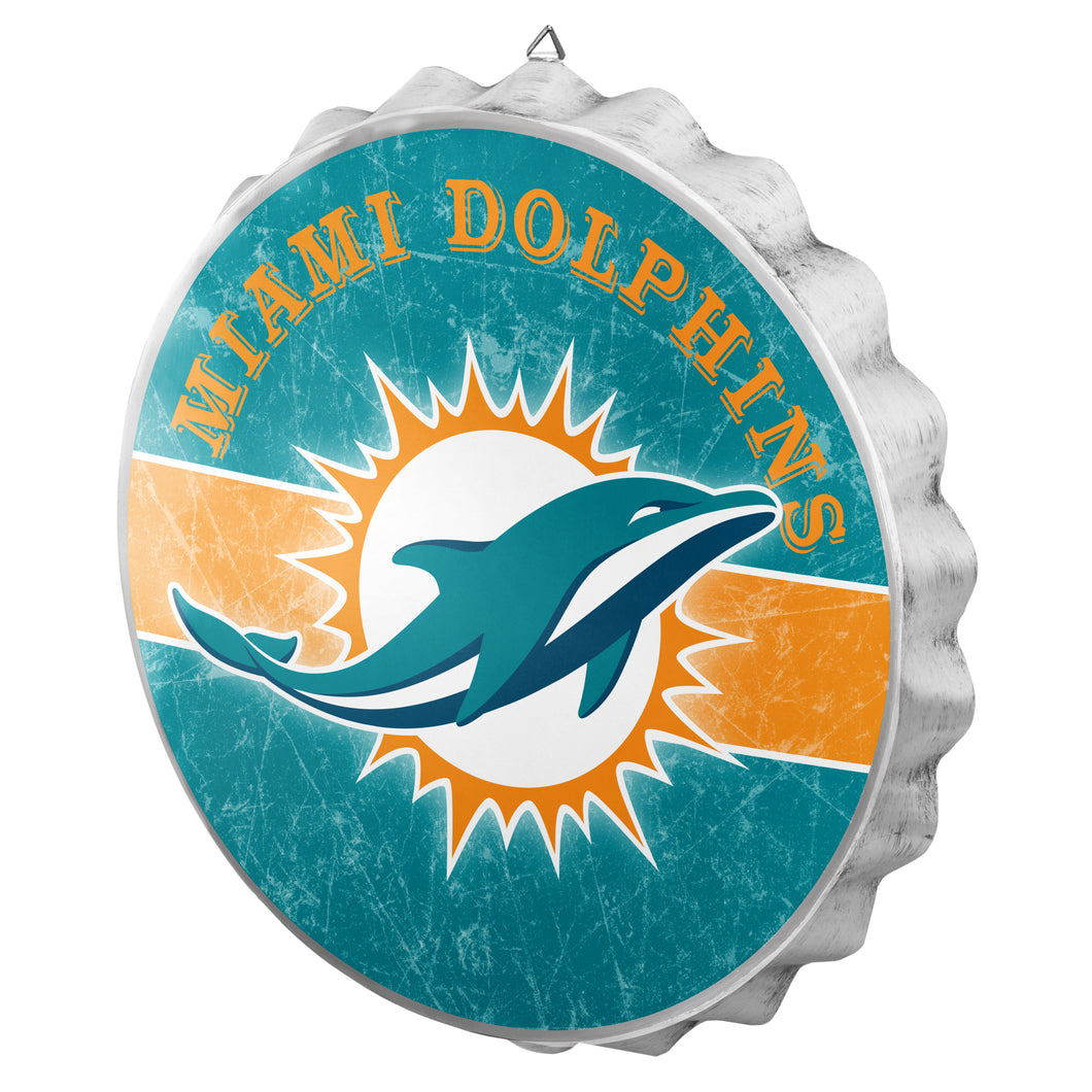 Miami Dolphins NFL Wall Bottle Cap Sign 12