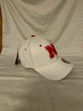 Load image into Gallery viewer, Nebraska Cornhuskers NCAA Zephyr Stretch Fit White Hat Cap - Casey&#39;s Sports Store
