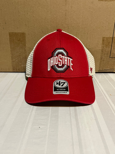 Ohio State Buckeyes NCAA '47 Brand Red MVP Snapback Mesh Hat - Casey's Sports Store
