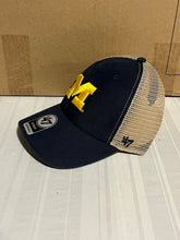 Load image into Gallery viewer, Michigan Wolverines NCAA &#39;47 Brand Blue MVP Snapback Mesh Hat - Casey&#39;s Sports Store
