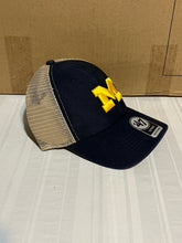 Load image into Gallery viewer, Michigan Wolverines NCAA &#39;47 Brand Blue MVP Snapback Mesh Hat - Casey&#39;s Sports Store
