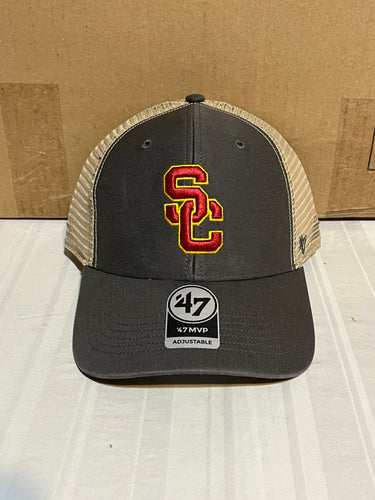 USC Trojans NCAA '47 Brand Gray MVP Snapback Mesh Hat - Casey's Sports Store
