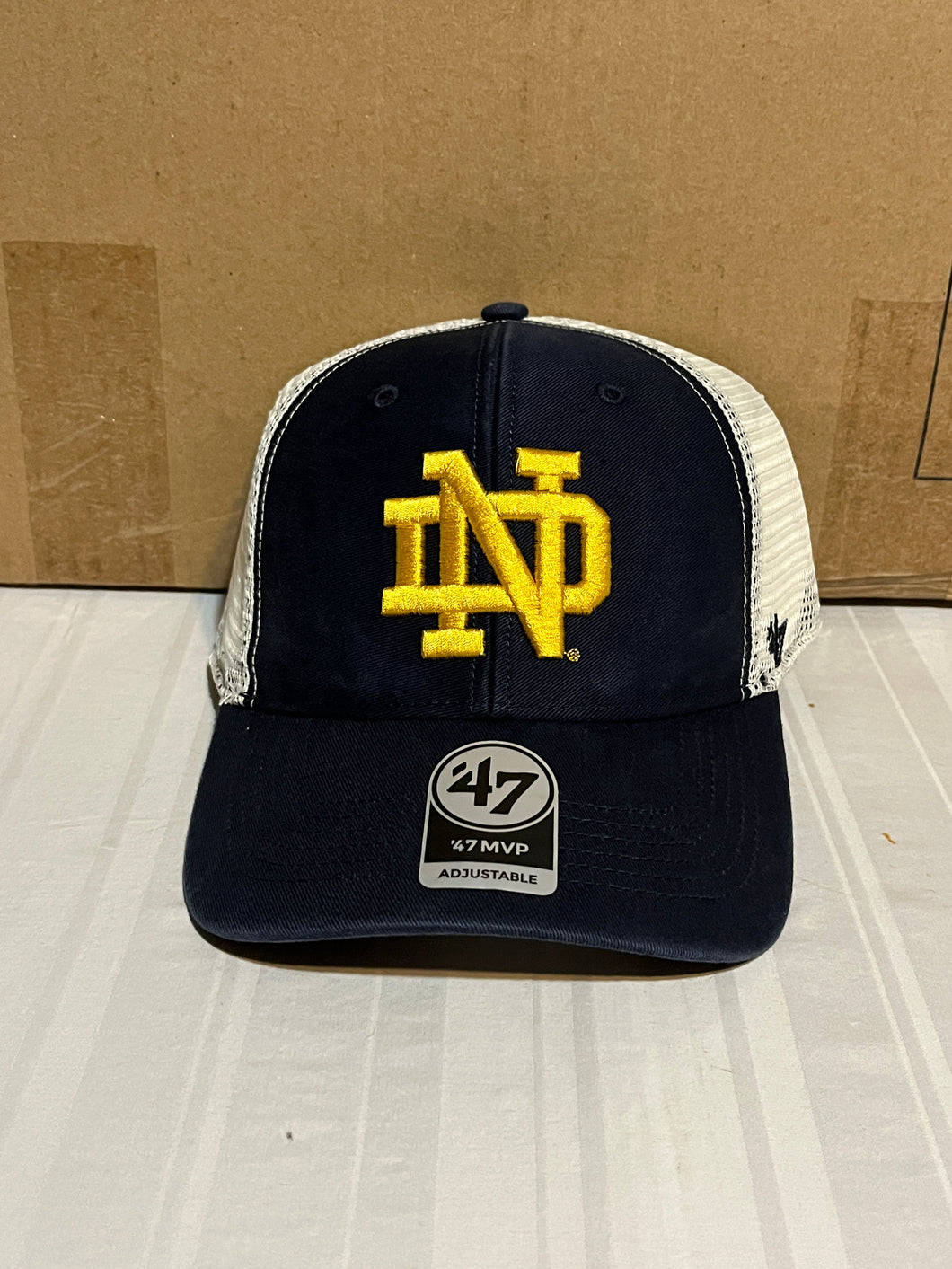 Notre Dame Fighting Irish NCAA '47 Brand Navy MVP Snapback Mesh Hat - Casey's Sports Store