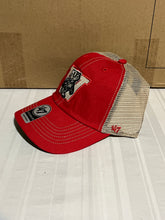 Load image into Gallery viewer, Wisconsin Badgers Throwback NCAA &#39;47 Brand Red Clean Up Snapback Mesh Hat - Casey&#39;s Sports Store
