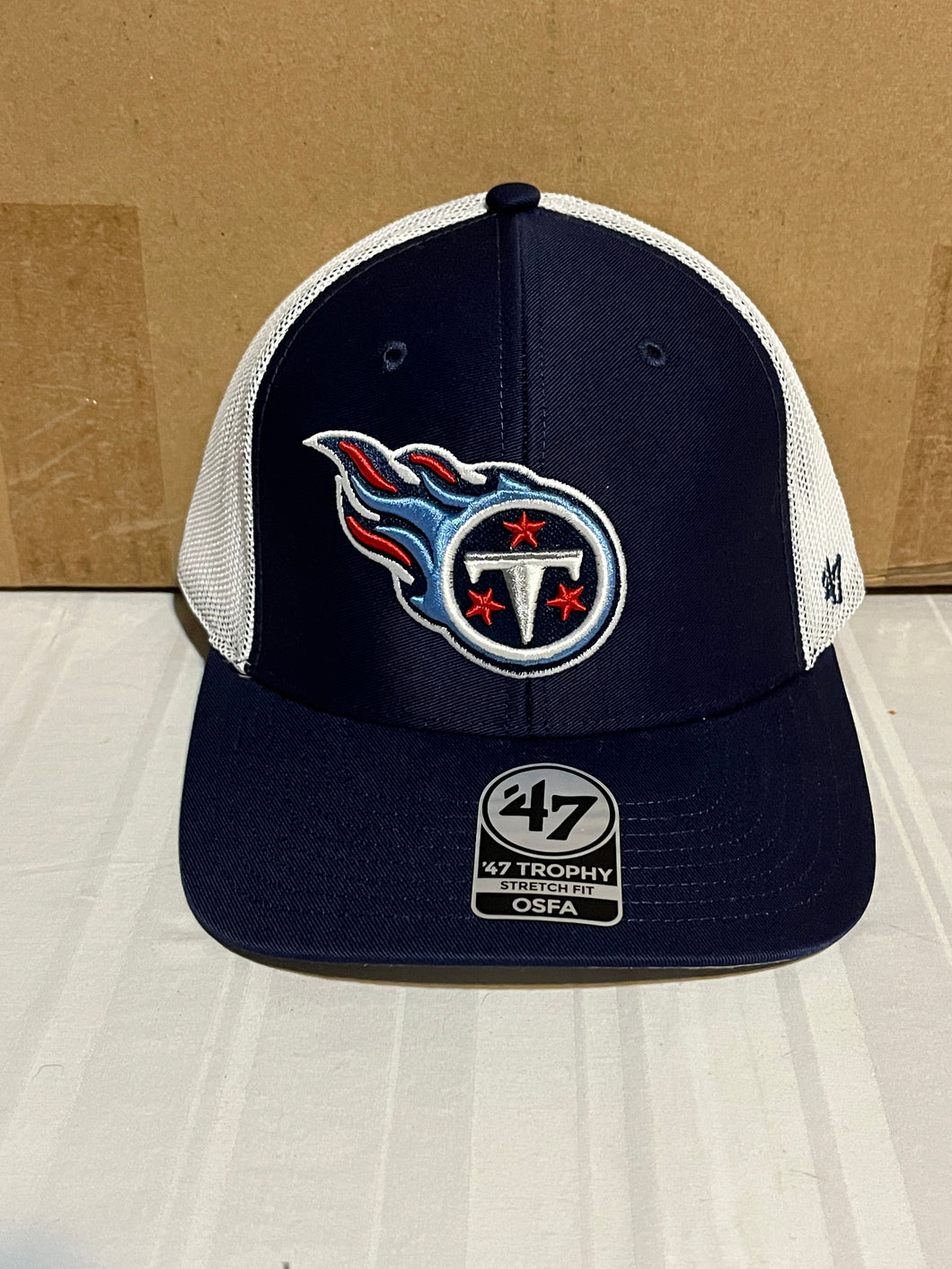 Tennessee Titans NFL '47 Brand Navy Blue One Size Fits All Stretch Fit Mesh Hat - Casey's Sports Store