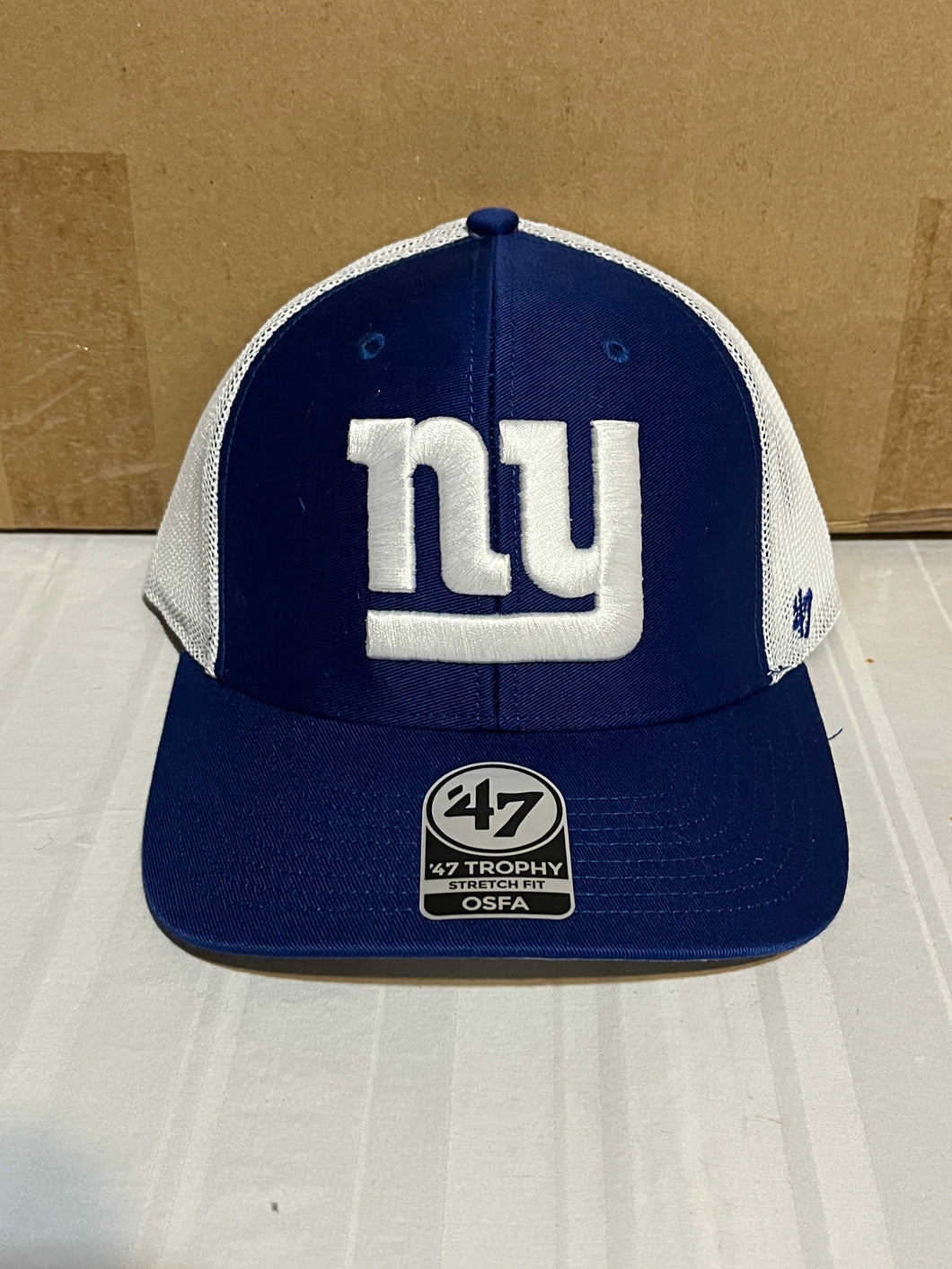 New York Giants NFL '47 Brand Blue One Size Fits All Stretch Fit Mesh Hat - Casey's Sports Store