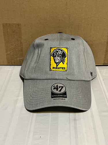 Pittsburgh Pirates Throwback MLB '47 Gray Clean Up Adjustable Strapback Hat - Casey's Sports Store