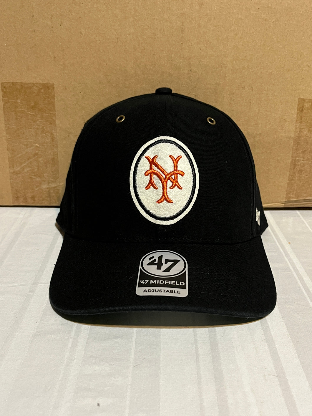 New York Mets Throwback MLB '47 Black MVP Adjustable Snapback Hat - Casey's Sports Store