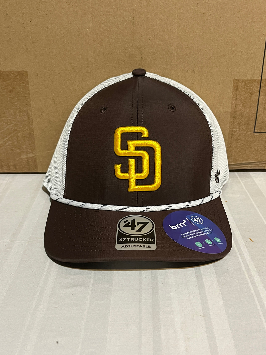 San Diego Padres MLB '47 Brown MVP Adjustable Snapback Mesh Hat - Casey's Sports Store