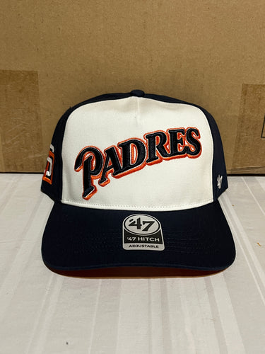 San Diego Padres Throwback MLB '47 Blue Two Tone MVP Adjustable Snapback Hat - Casey's Sports Store