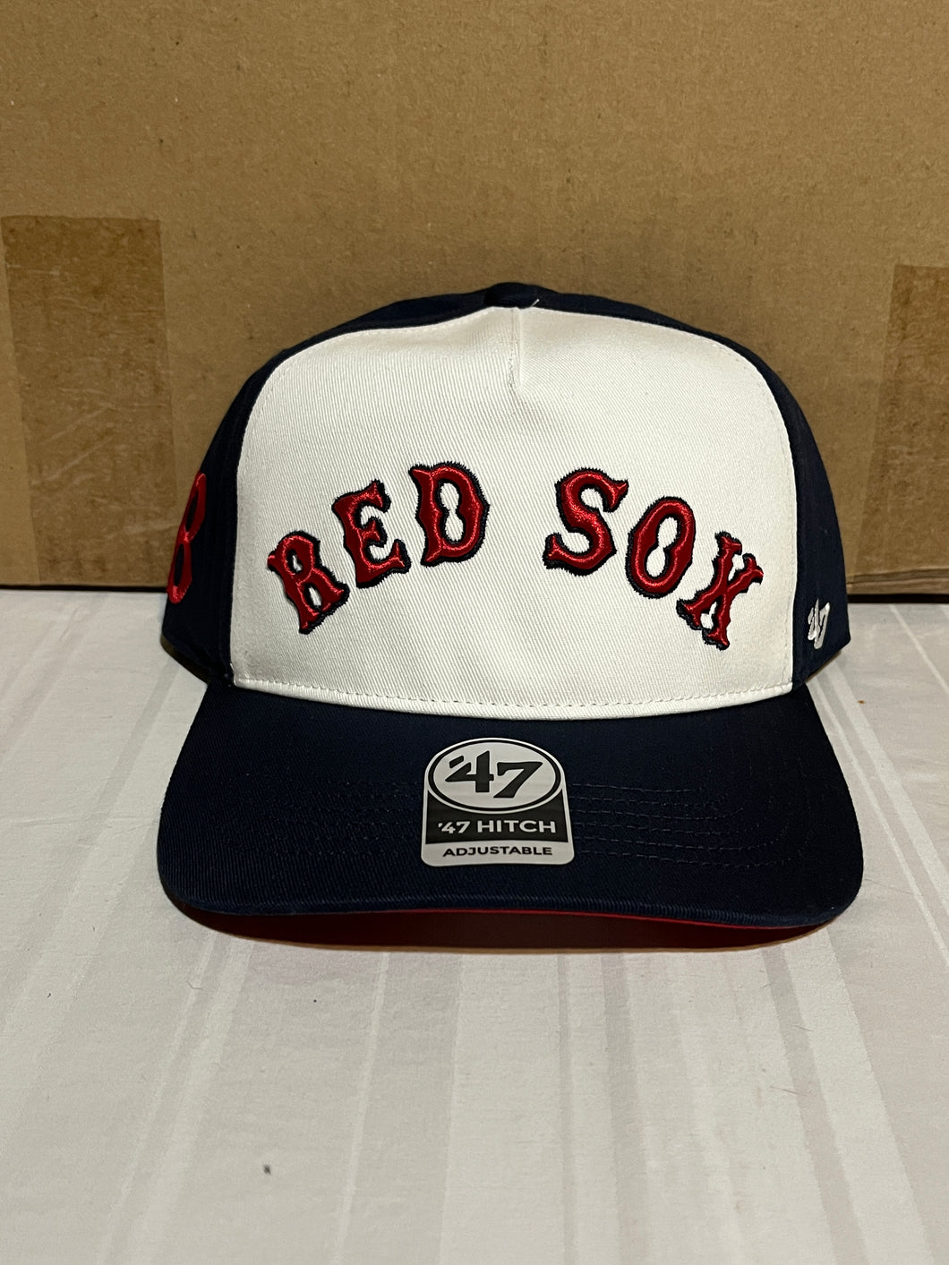 Boston Red Sox Throwback MLB '47 Navy Two Tone MVP Adjustable Snapback Hat - Casey's Sports Store