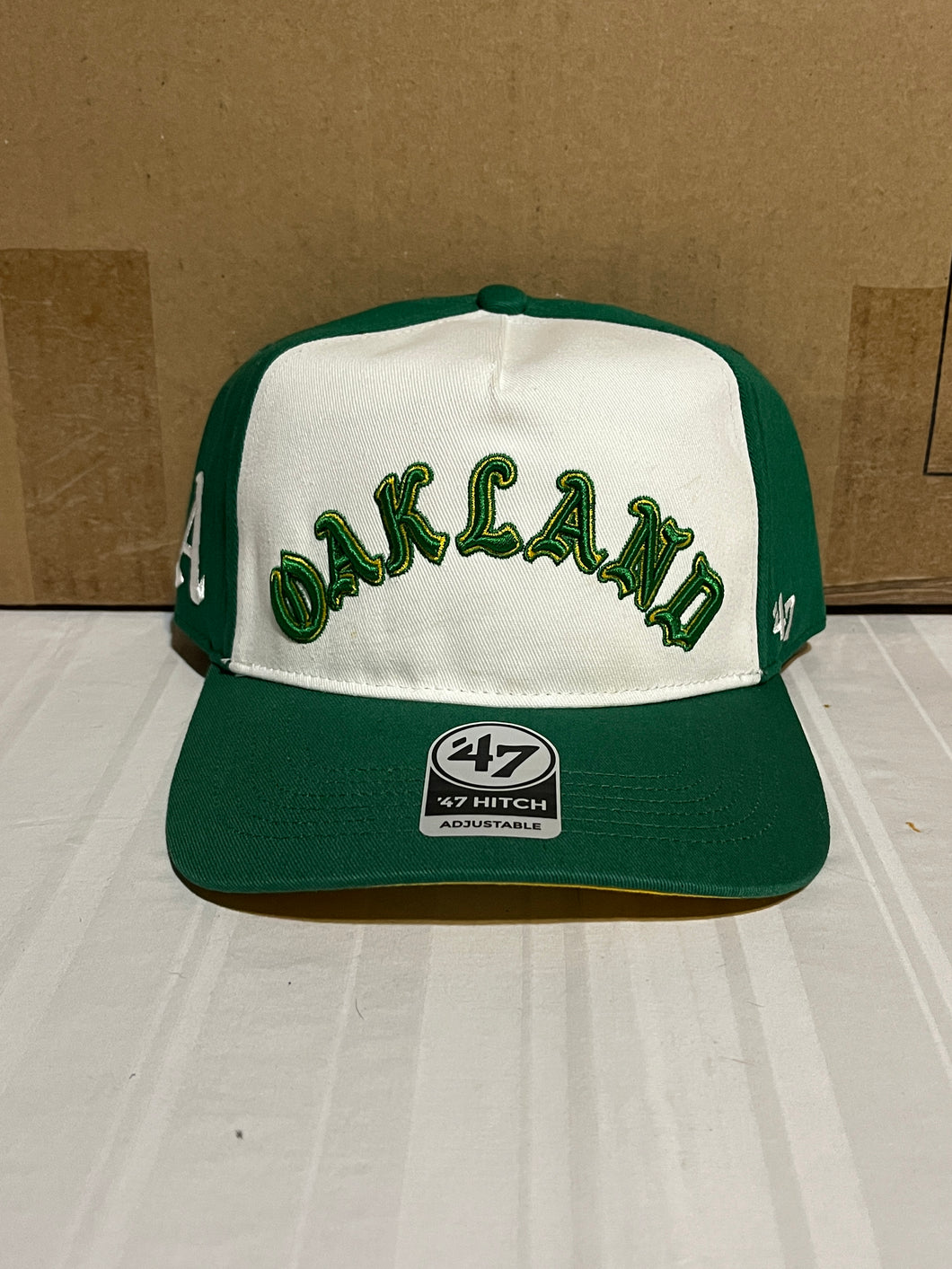 Oakland Athletics Throwback MLB '47 Green Two Tone MVP Adjustable Snapback Hat - Casey's Sports Store