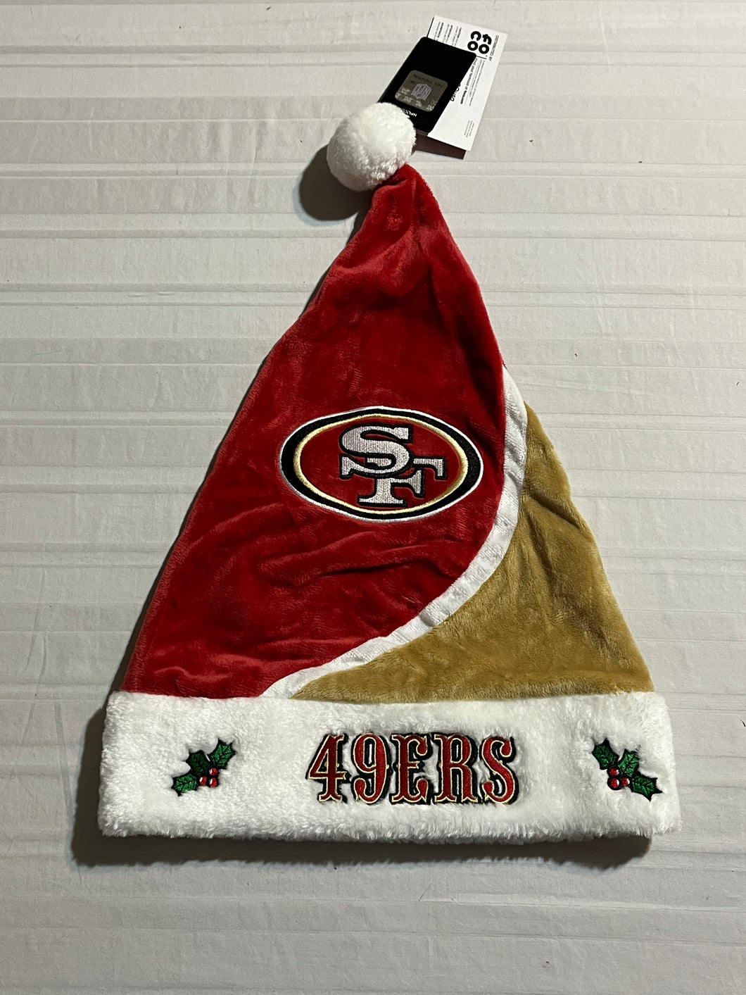San Francisco 49ers NFL Santa Hat Forever Collectibles - Casey's Sports Store