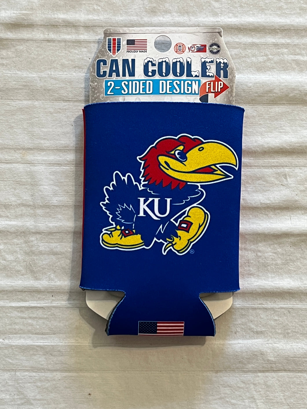Kansas Jayhawks NCAA 2-Sided Koozies Coozies Can Cooler Wincraft - Casey's Sports Store