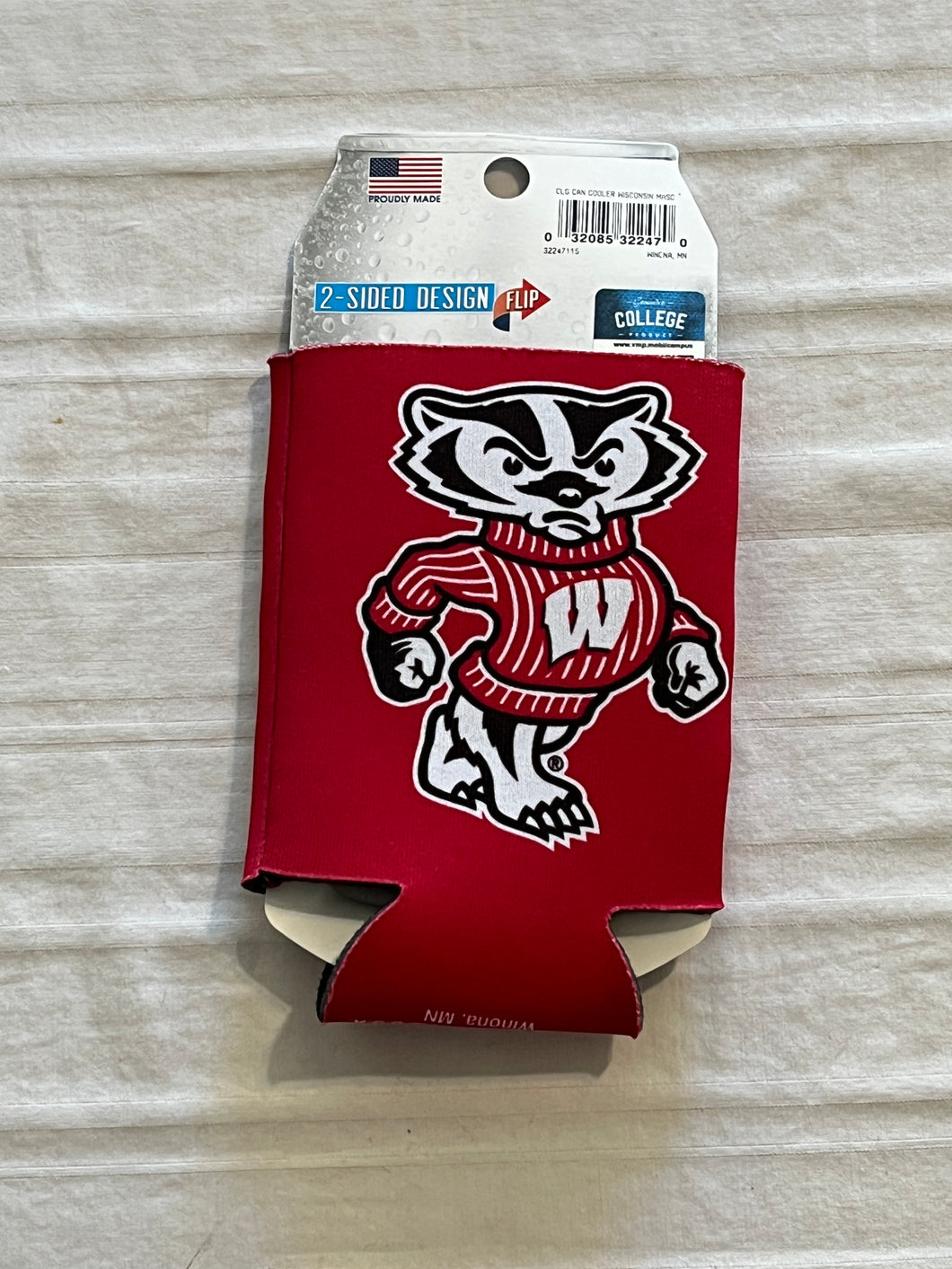 Wisconsin Badgers NCAA 2-Sided Koozies Coozies Can Cooler Wincraft - Casey's Sports Store
