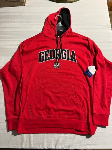 Georgia Bulldogs NCAA Red Embroidered Men's Pullover Hoodie Champion - Casey's Sports Store