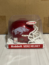 Load image into Gallery viewer, Arkansas Razorbacks NCAA Riddell Speed Red Mini Helmet - Casey&#39;s Sports Store
