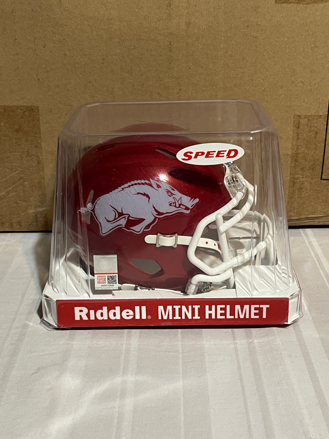 Arkansas Razorbacks NCAA Riddell Speed Red Mini Helmet - Casey's Sports Store