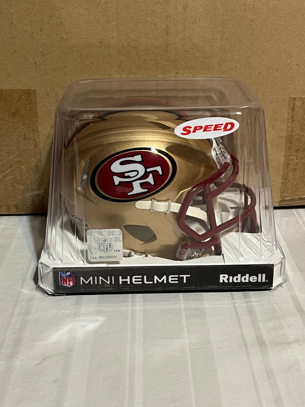 San Francisco 49ers NFL Throwback Riddell Speed Gold Mini Helmet - Casey's Sports Store