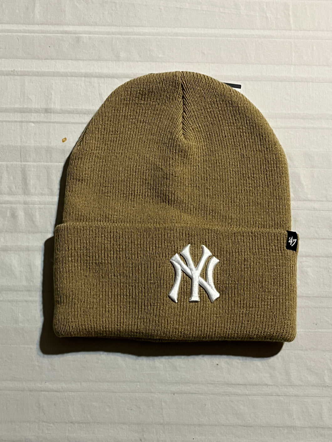 New York Yankees MLB '47 Brand Black Cuff Winter Beanie Knit Ski Cap Hat - Casey's Sports Store