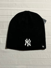 Load image into Gallery viewer, New York Yankees MLB &#39;47 Brand Black Small Winter Beanie Knit Ski Cap Hat - Casey&#39;s Sports Store
