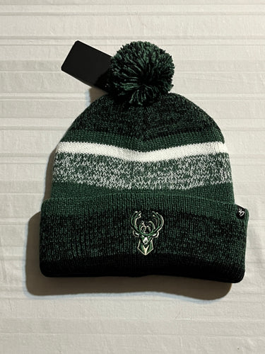 Milwaukee Bucks NBA '47 Brand Green Winter Beanie Knit Ski Cap Hat - Casey's Sports Store
