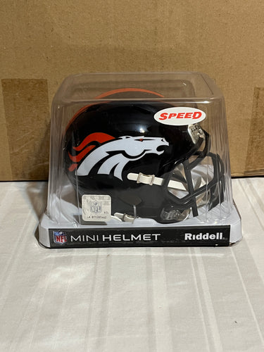Denver Broncos NFL Riddell Blue Replica Mini Helmet - Casey's Sports Store