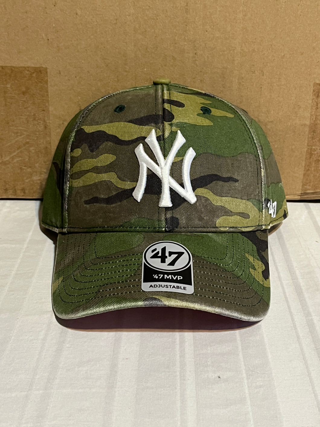 New York Yankees MLB '47 Brand Camo Pink Bill MVP Adjustable Snapback Hat - Casey's Sports Store
