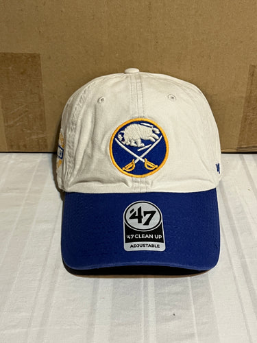 Buffalo Sabres NHL '47 Brand Vintage Natural Two Tone Clean Up Adjustable Hat - Casey's Sports Store