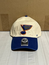 Load image into Gallery viewer, St. Louis Blues NHL &#39;47 Brand Throwback Natural Two Tone Clean Up Adjustable Hat - Casey&#39;s Sports Store
