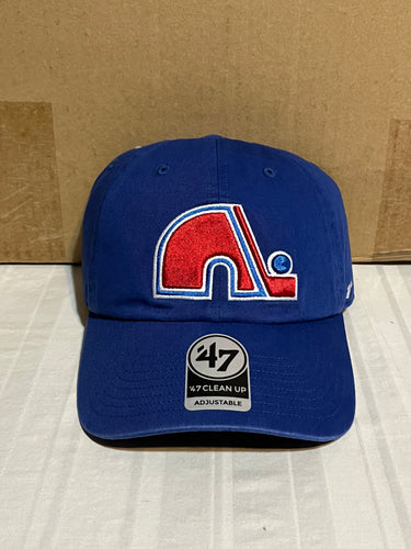 Quebec Nordiques NHL '47 Brand Throwback Blue Clean Up Adjustable Hat - Casey's Sports Store