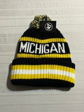 Load image into Gallery viewer, Michigan Wolverines NCAA &#39;47 Brand Blue Winter Beanie Knit Ski Cap Hat - Casey&#39;s Sports Store

