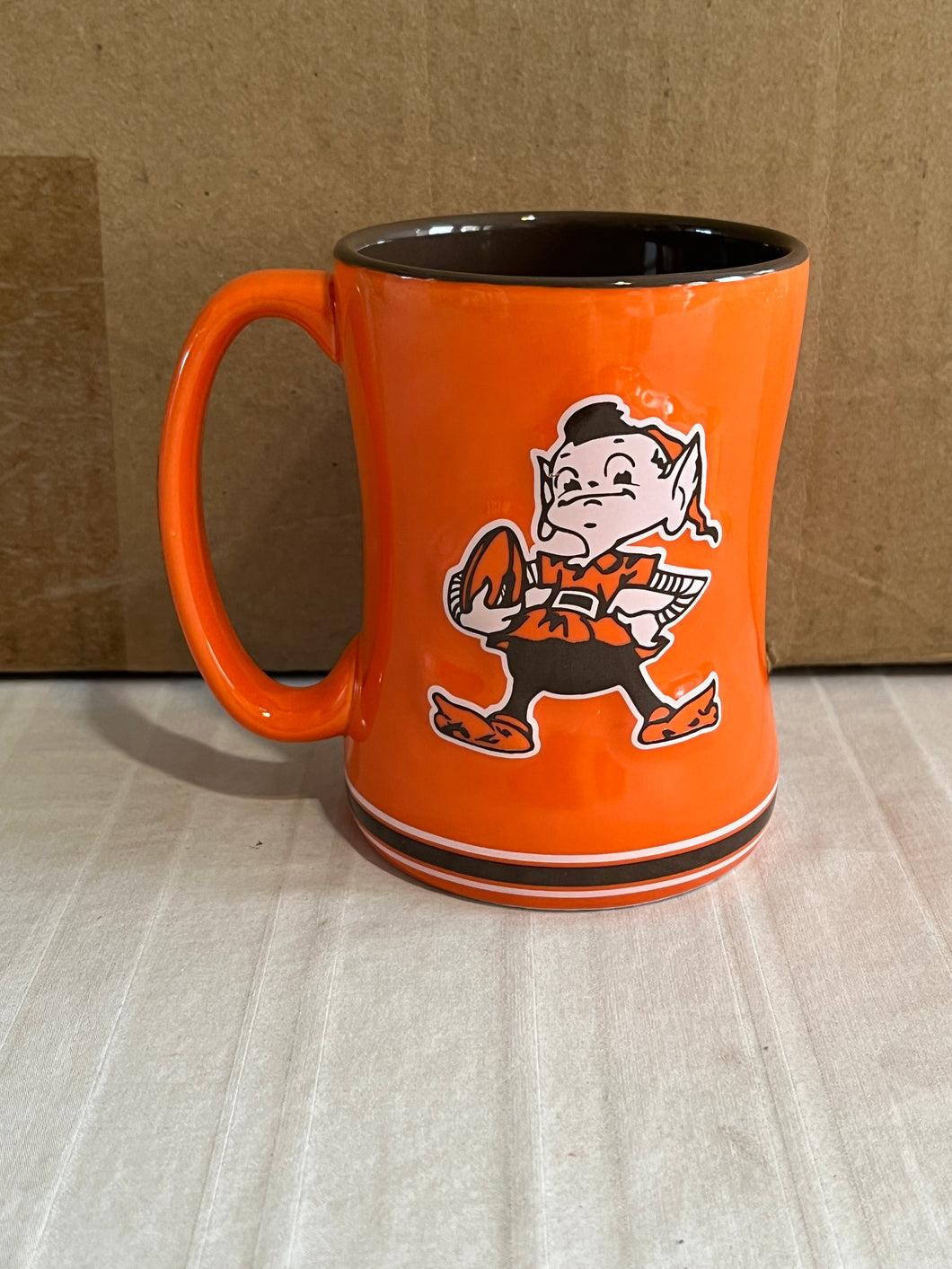 Cleveland Browns Throwback NFL Logo Brands 14oz Mug Cup - Casey's Sports Store