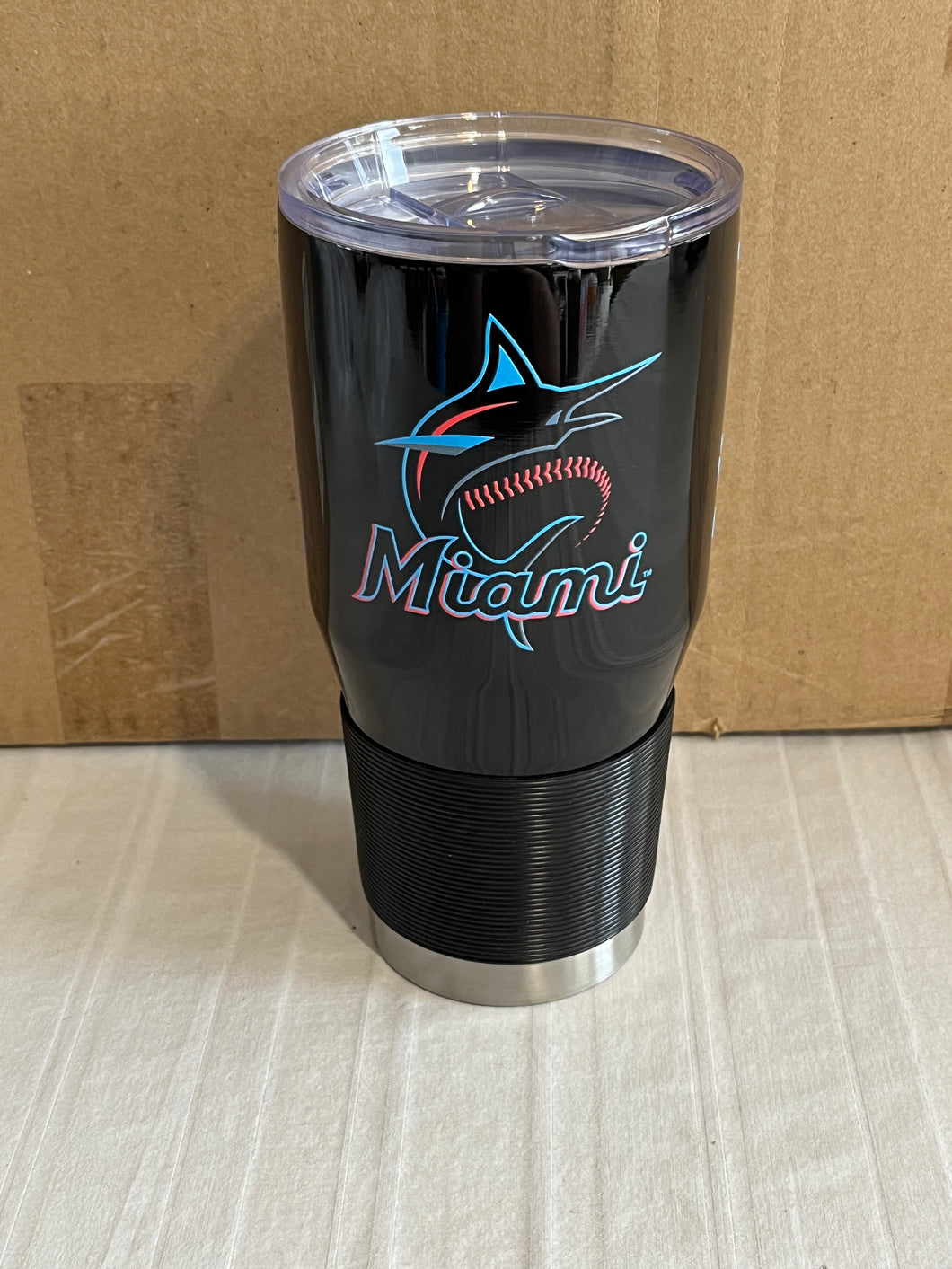 Miami Marlins MLB 30oz Black Tumbler Cup Mug Logo Brands - Casey's Sports Store